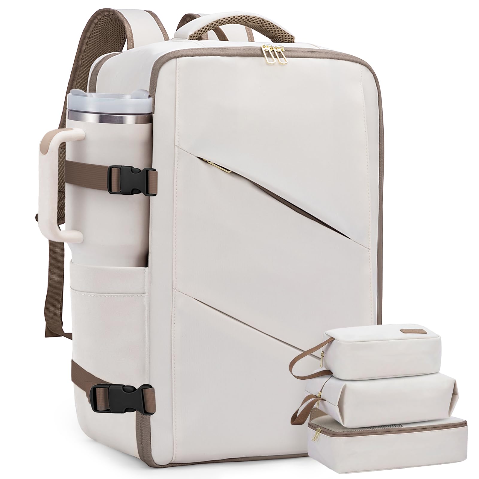 Foto 1 | Mochila De Viaje Lovevook Para Portátil De 17 Pulgadas Para Mujer  Color Beige - Venta Internacional.