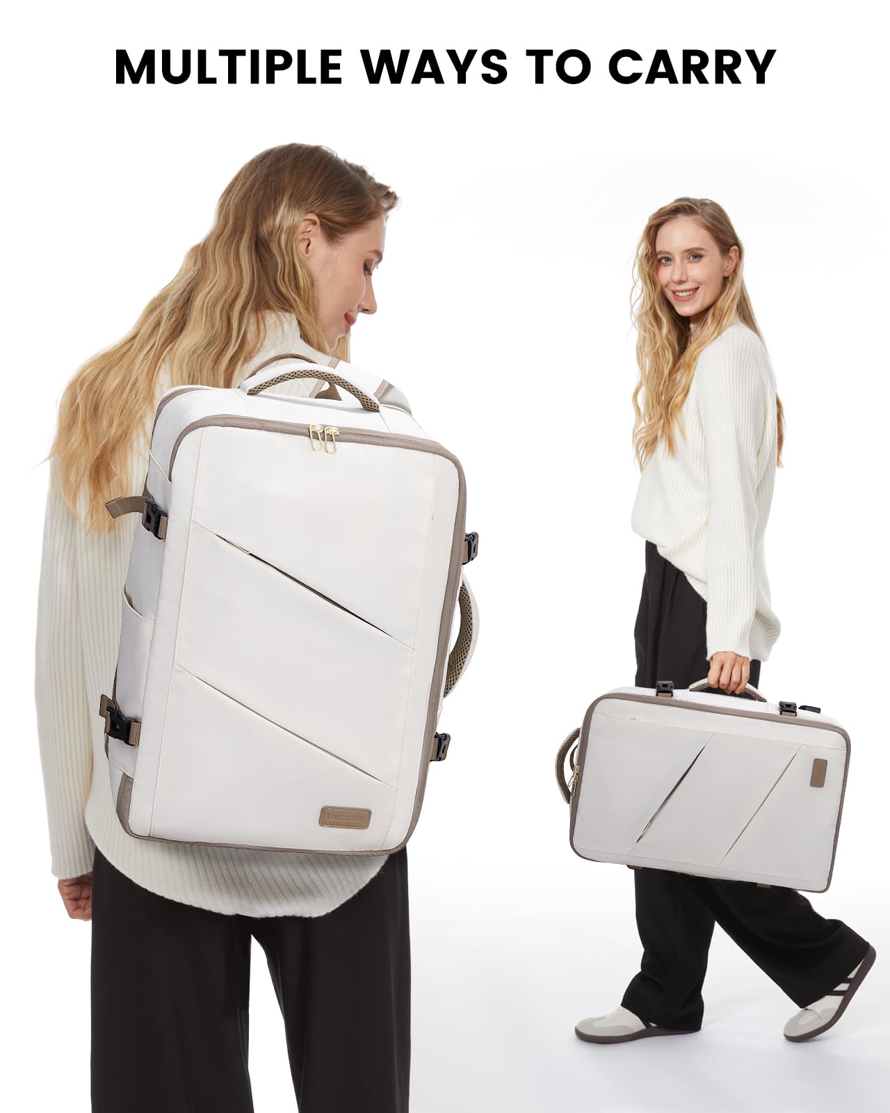 Foto 7 pulgar | Mochila De Viaje Lovevook Para Portátil De 17 Pulgadas Para Mujer  Color Beige - Venta Internacional.