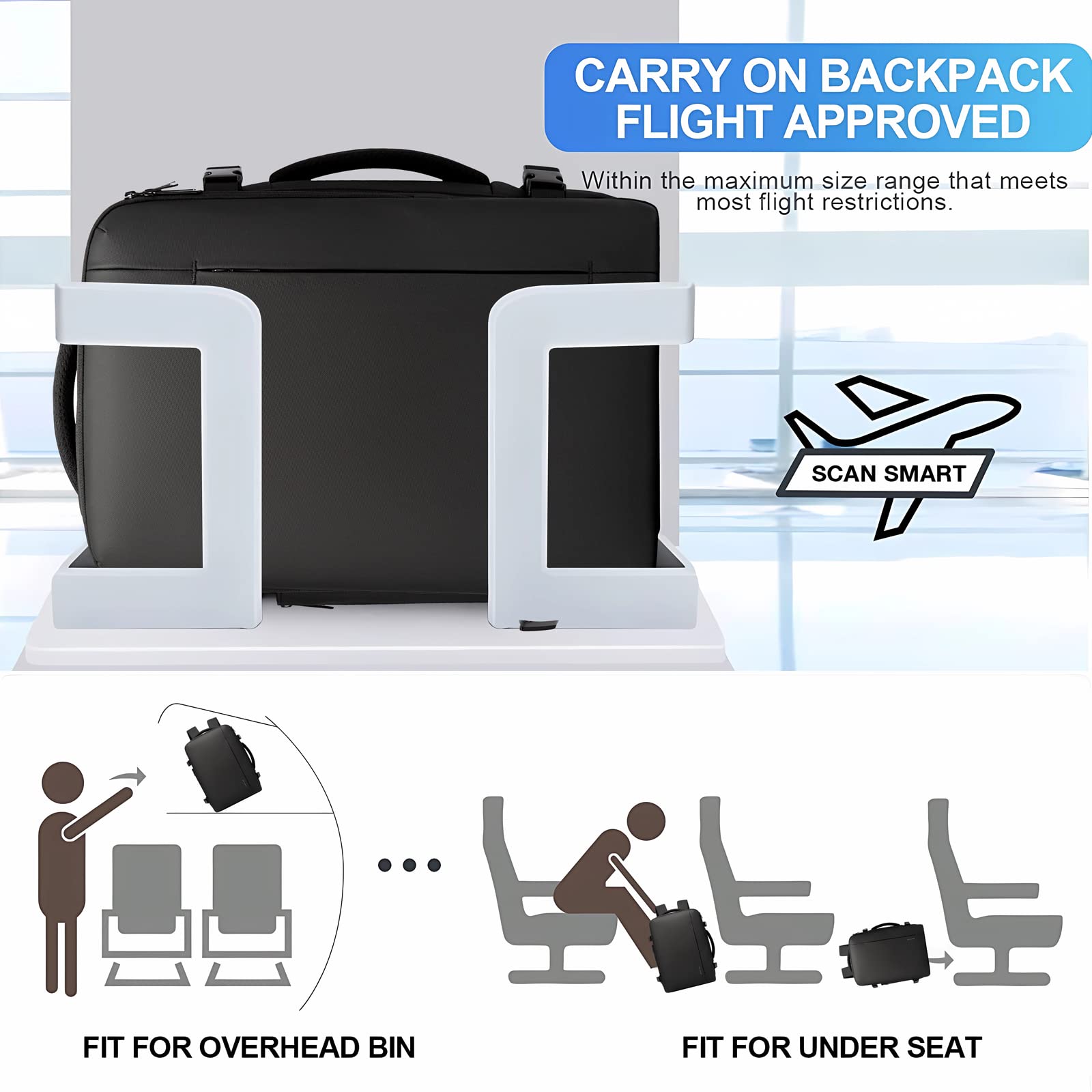 Foto 6 pulgar | Mochila Bange De 35 L Ampliable Para Portátil De 17 3 Pulgadas  Para Hombre - Venta Internacional.