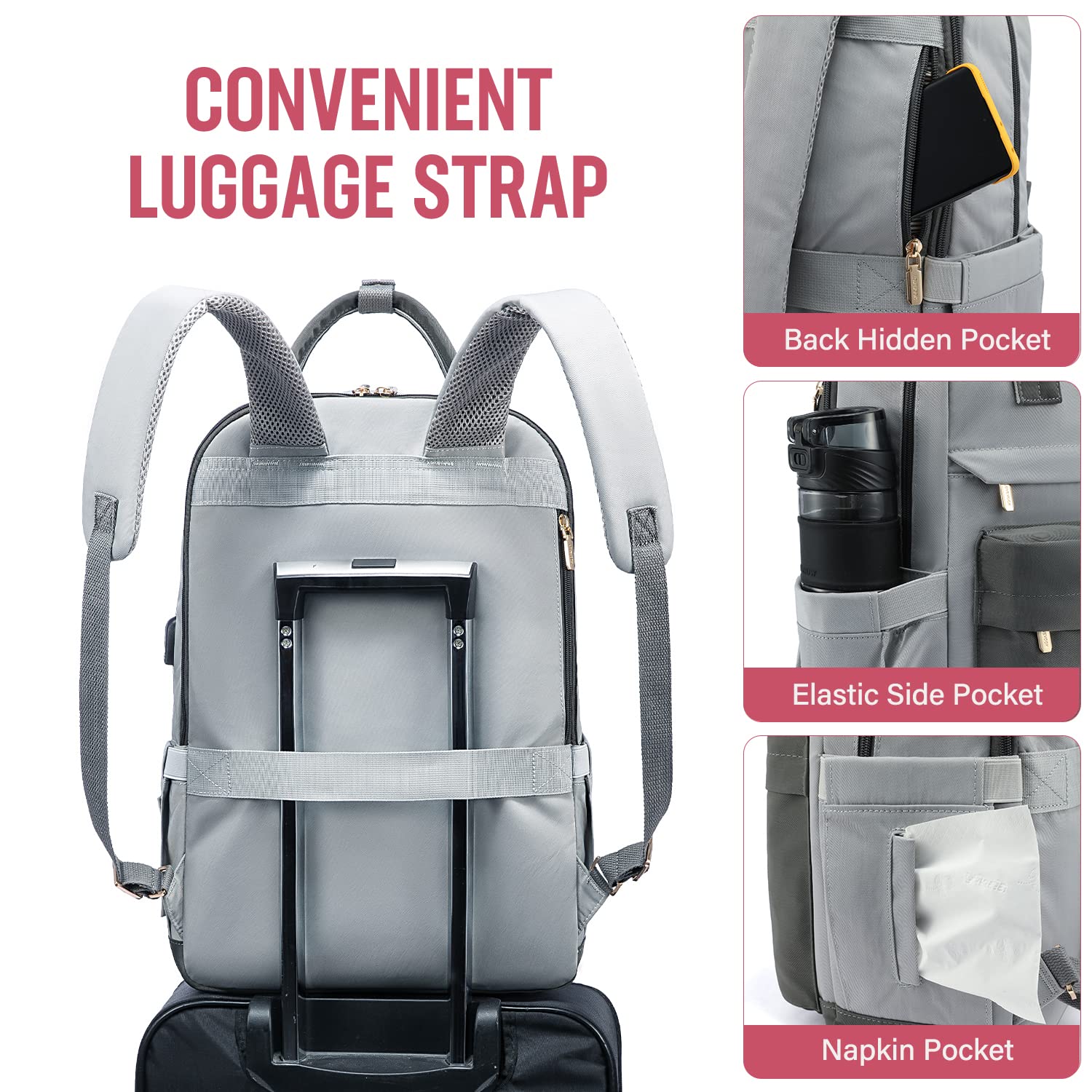 Foto 6 pulgar | Mochila Para Portátil Lovevook De 17.3 Pulgadas Con Puerto Usb Impermeable - Venta Internacional.