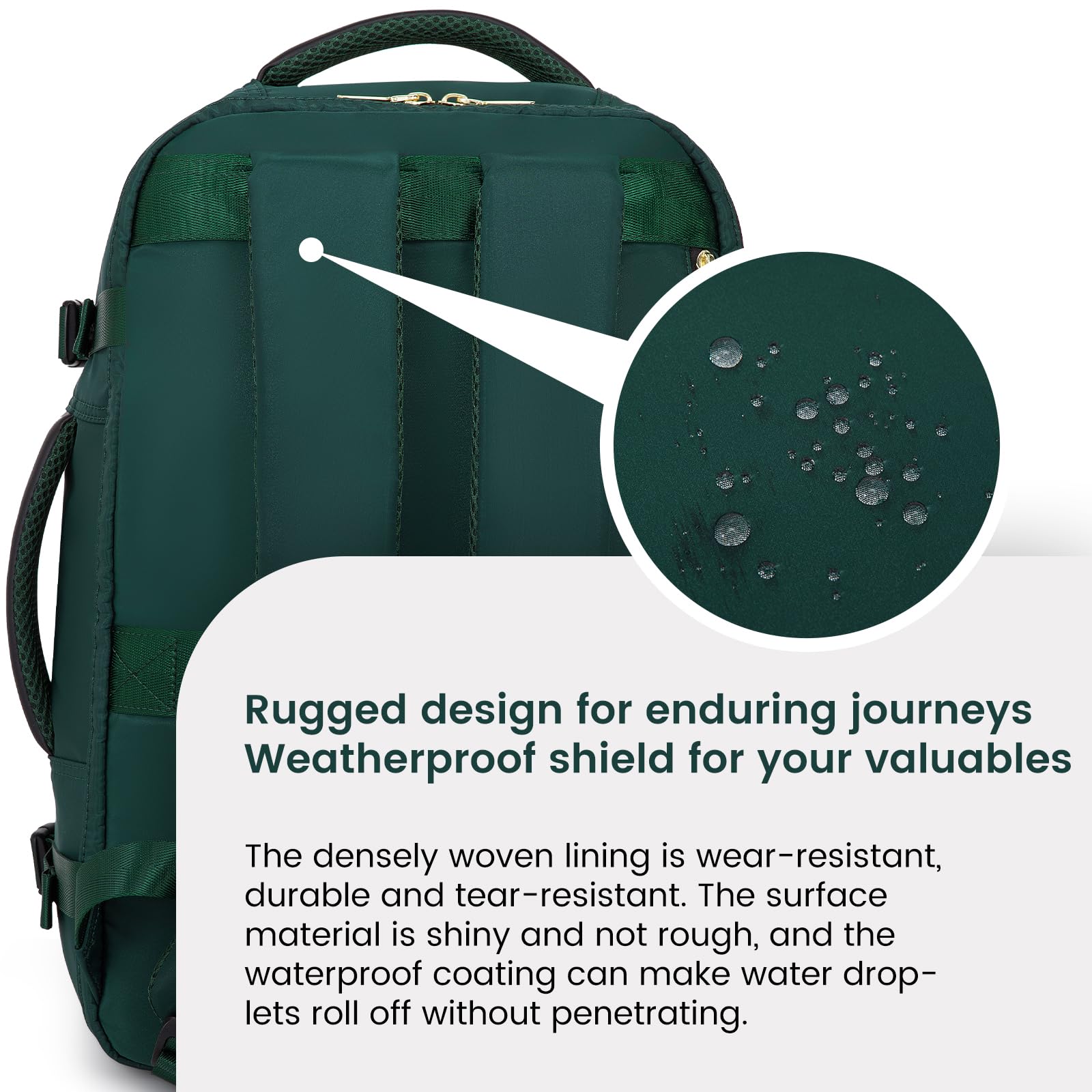 Foto 5 pulgar | Mochila De Viaje Lovevook De 40 Litros Con 3 Cubos De Embalaje  Verde Y Beige - Venta Internacional.