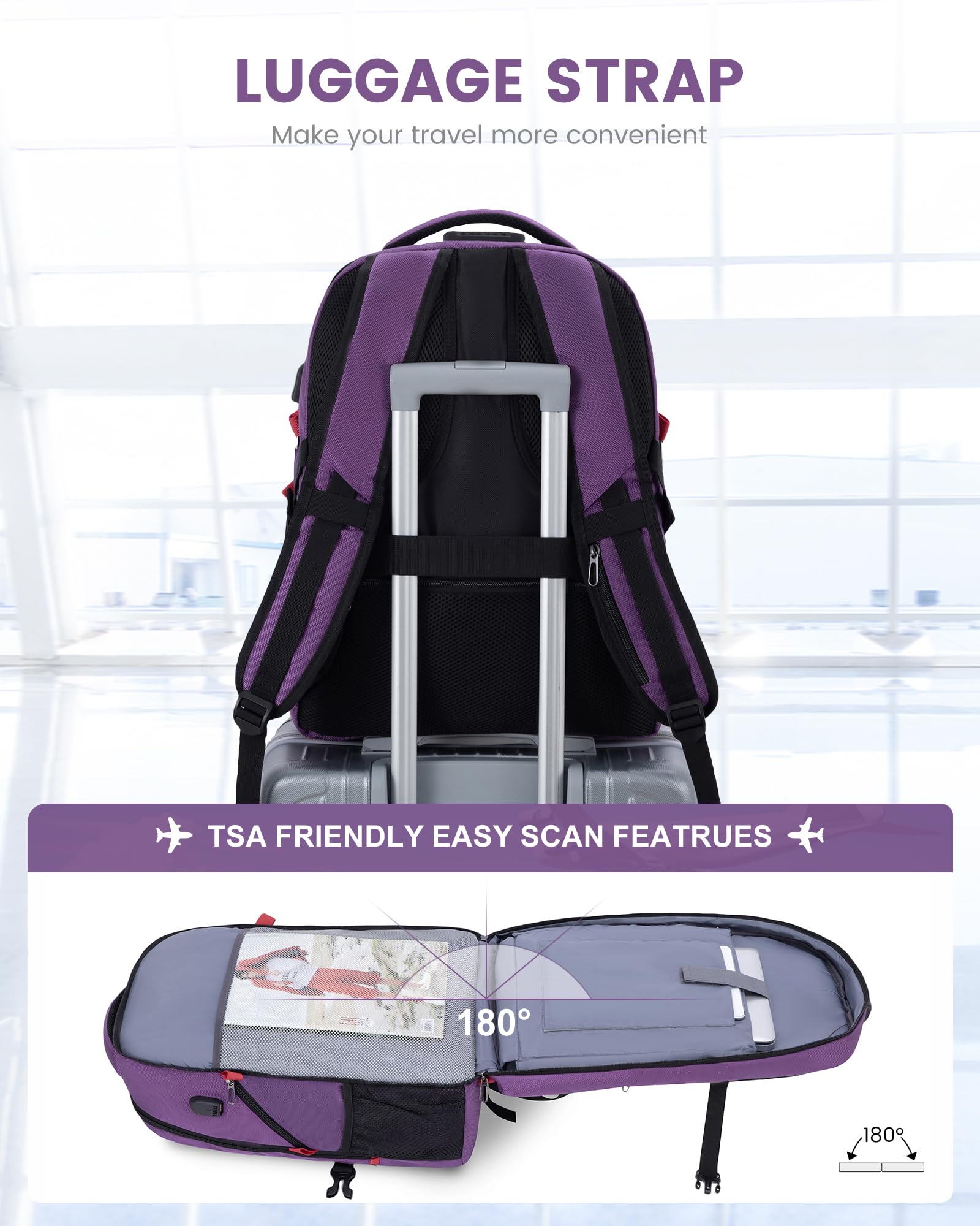 Foto 5 | Mochila Lovevook Para Portátil De Viaje  Impermeable  Antirrobo  45 L - Venta Internacional.
