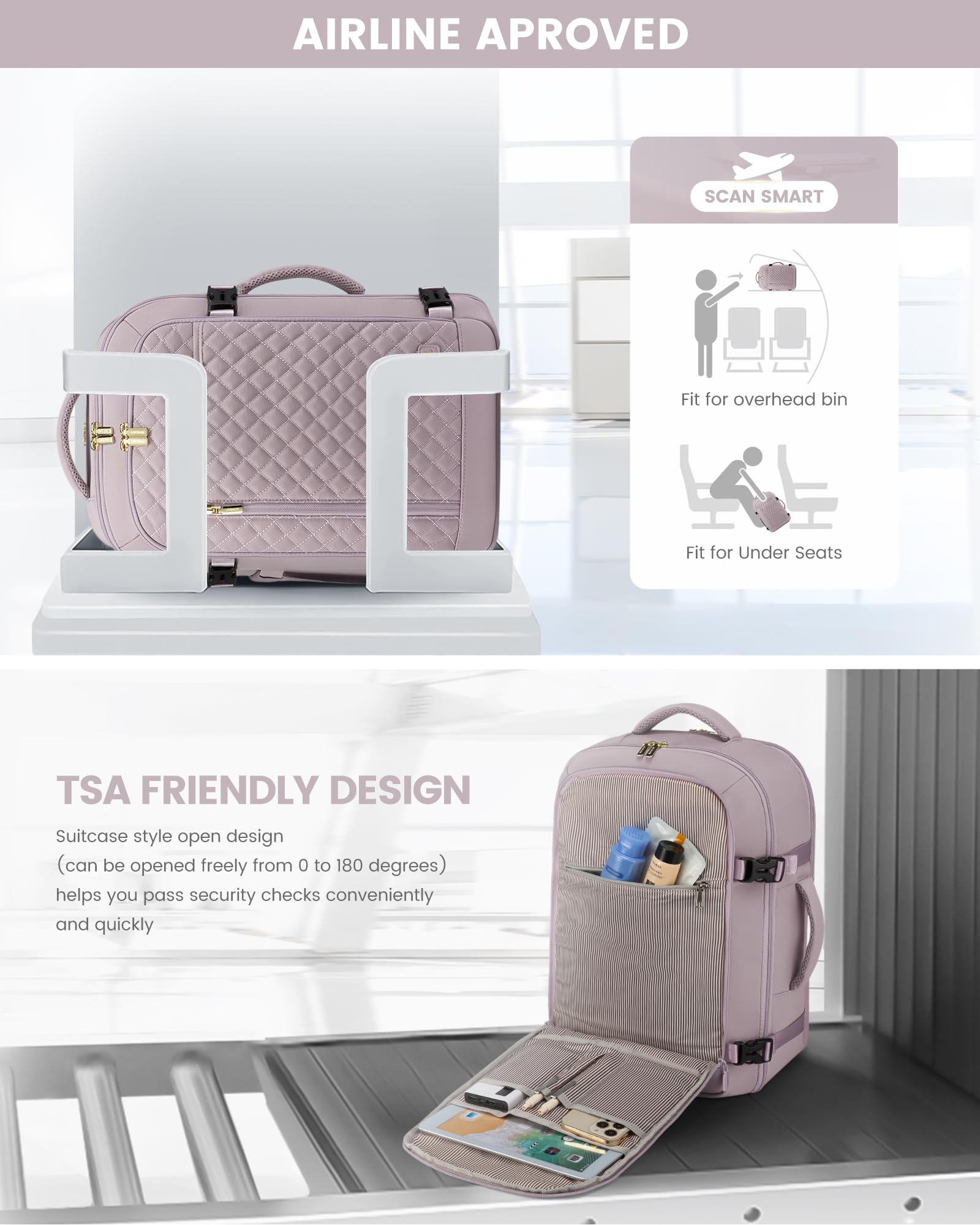 Foto 5 | Mochila De Viaje Lovevook Para Portátil De Mujer De 15 6 Pulgadas Con Cubos De Embalaje - Venta Internacional.