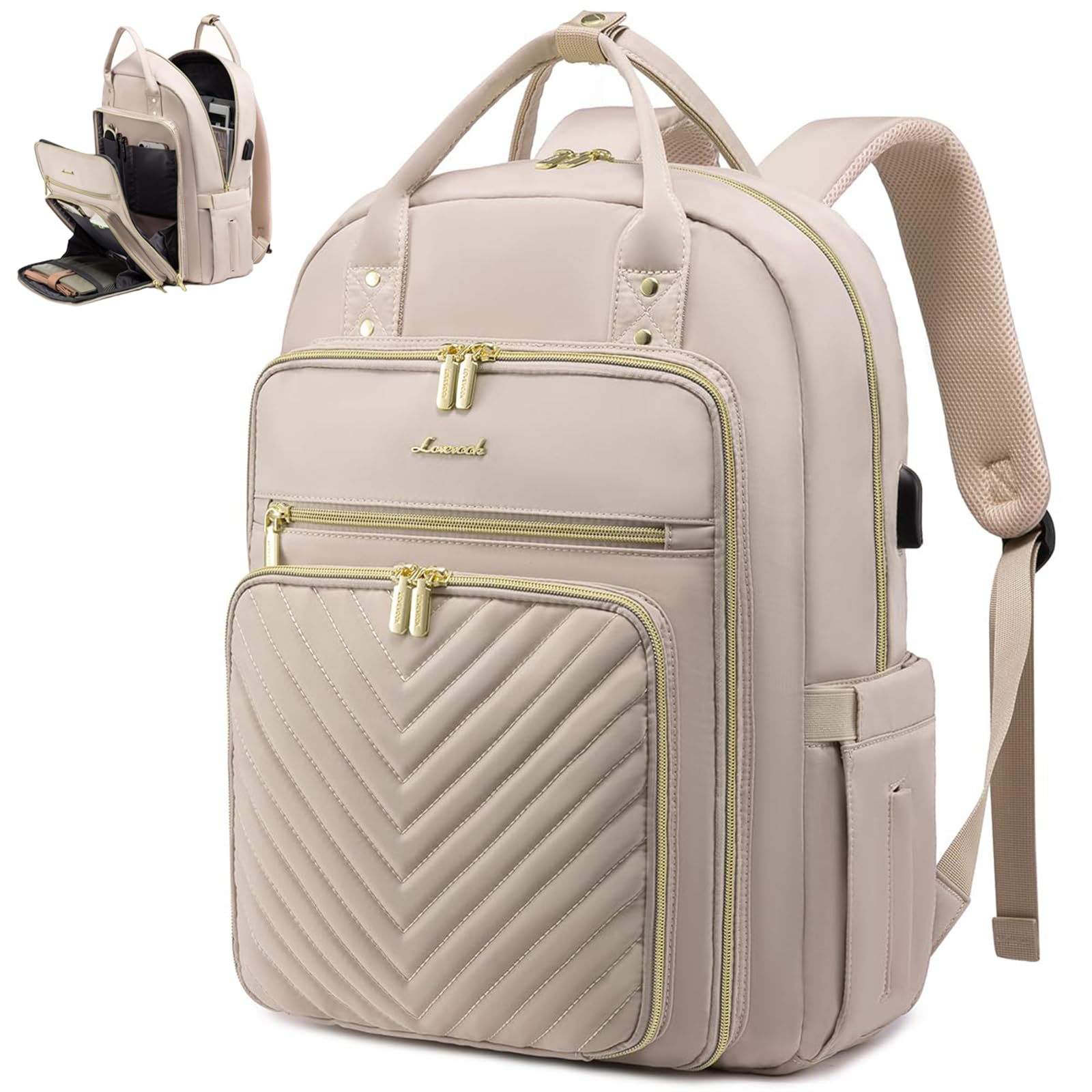Foto 2 pulgar | Mochila Para Portátil Lovevook Resistente Al Agua Para Mujer De 15.6 Pulgadas - Venta Internacional.