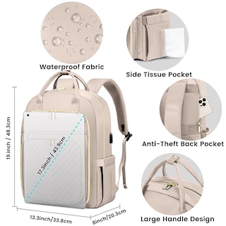 Foto 3 | Mochila Para Portátil Lovevook Resistente Al Agua Para Mujer De 15.6 Pulgadas - Venta Internacional.