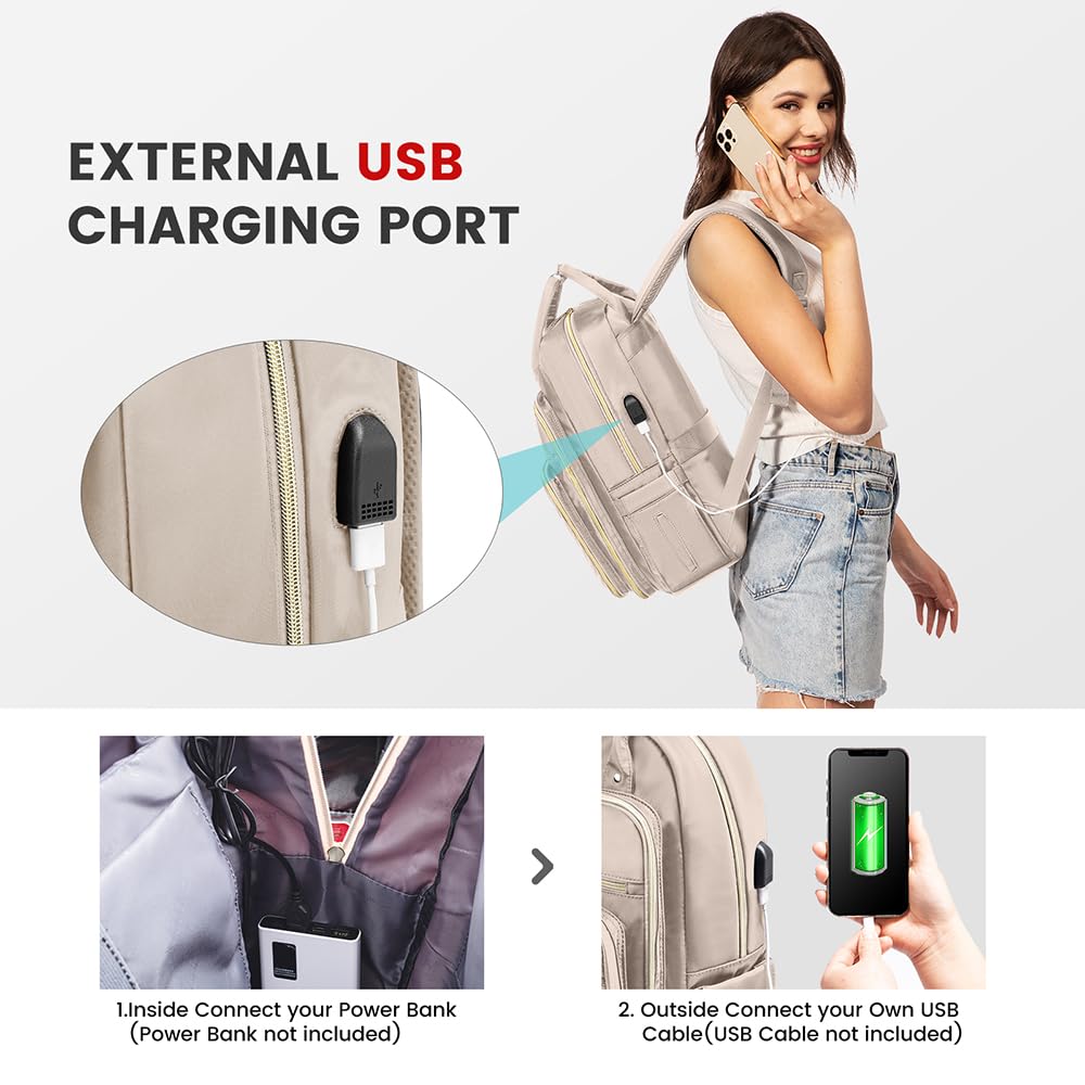 Foto 7 pulgar | Mochila Para Portátil Lovevook Resistente Al Agua Para Mujer De 15.6 Pulgadas - Venta Internacional.