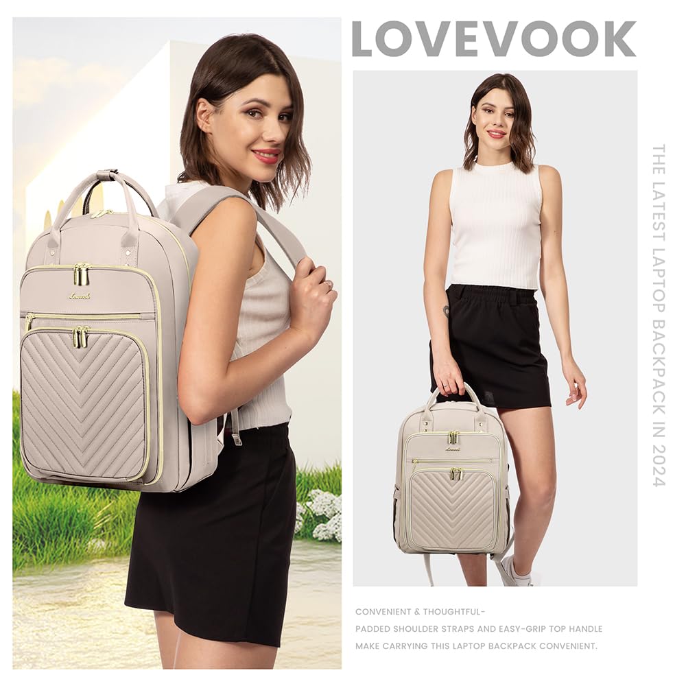 Foto 7 | Mochila Para Portátil Lovevook Resistente Al Agua Para Mujer De 15.6 Pulgadas - Venta Internacional.