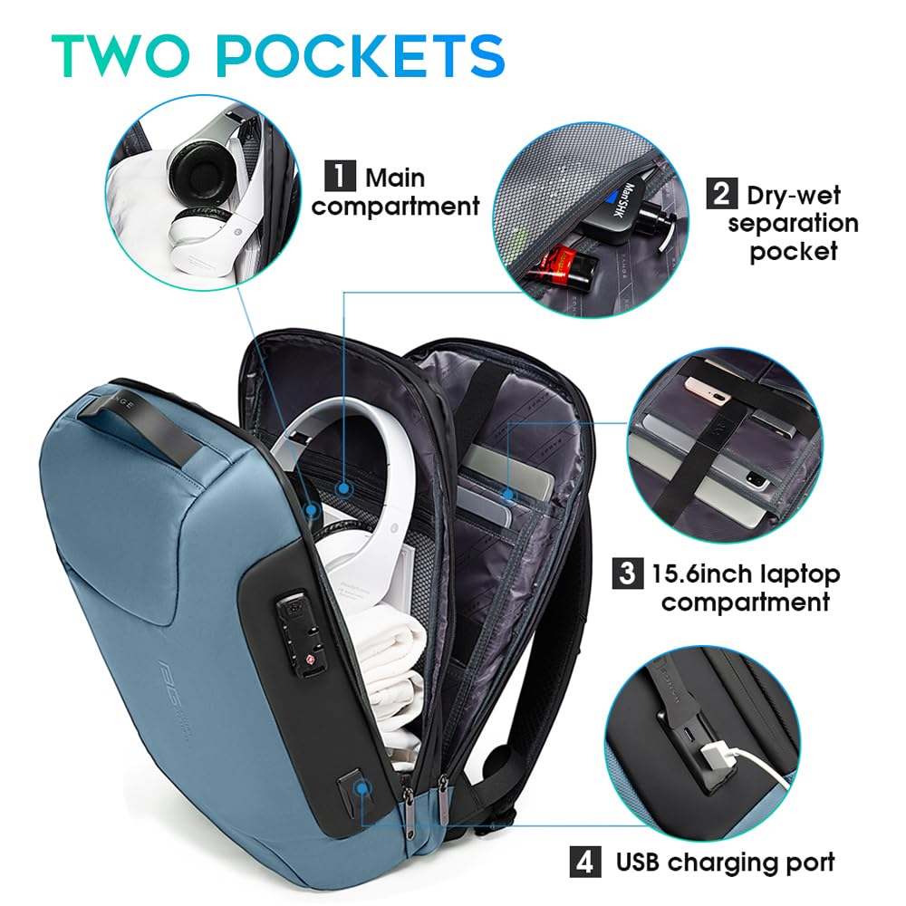 Foto 3 pulgar | Mochila Bange Antirrobo Business Con Portátil Usb De 15 6 Pulgadas - Venta Internacional.