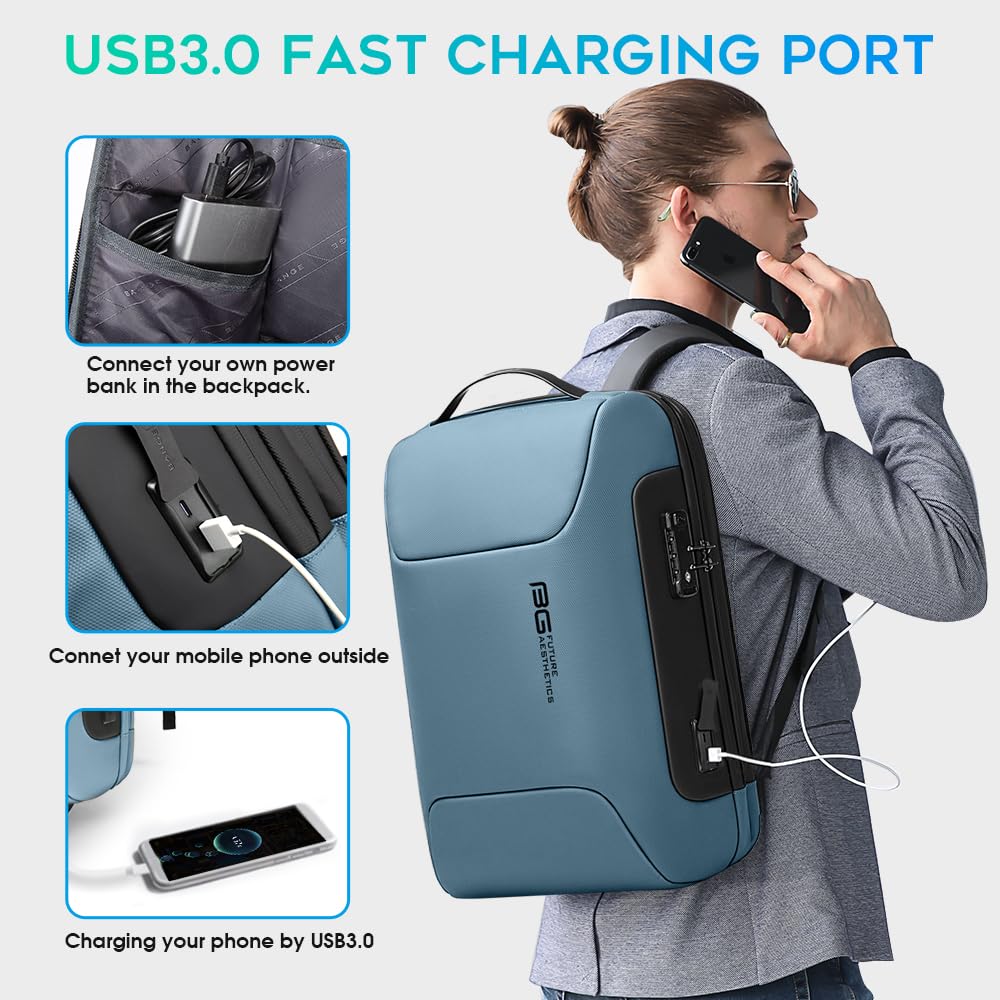 Foto 7 pulgar | Mochila Bange Antirrobo Business Con Portátil Usb De 15 6 Pulgadas - Venta Internacional.