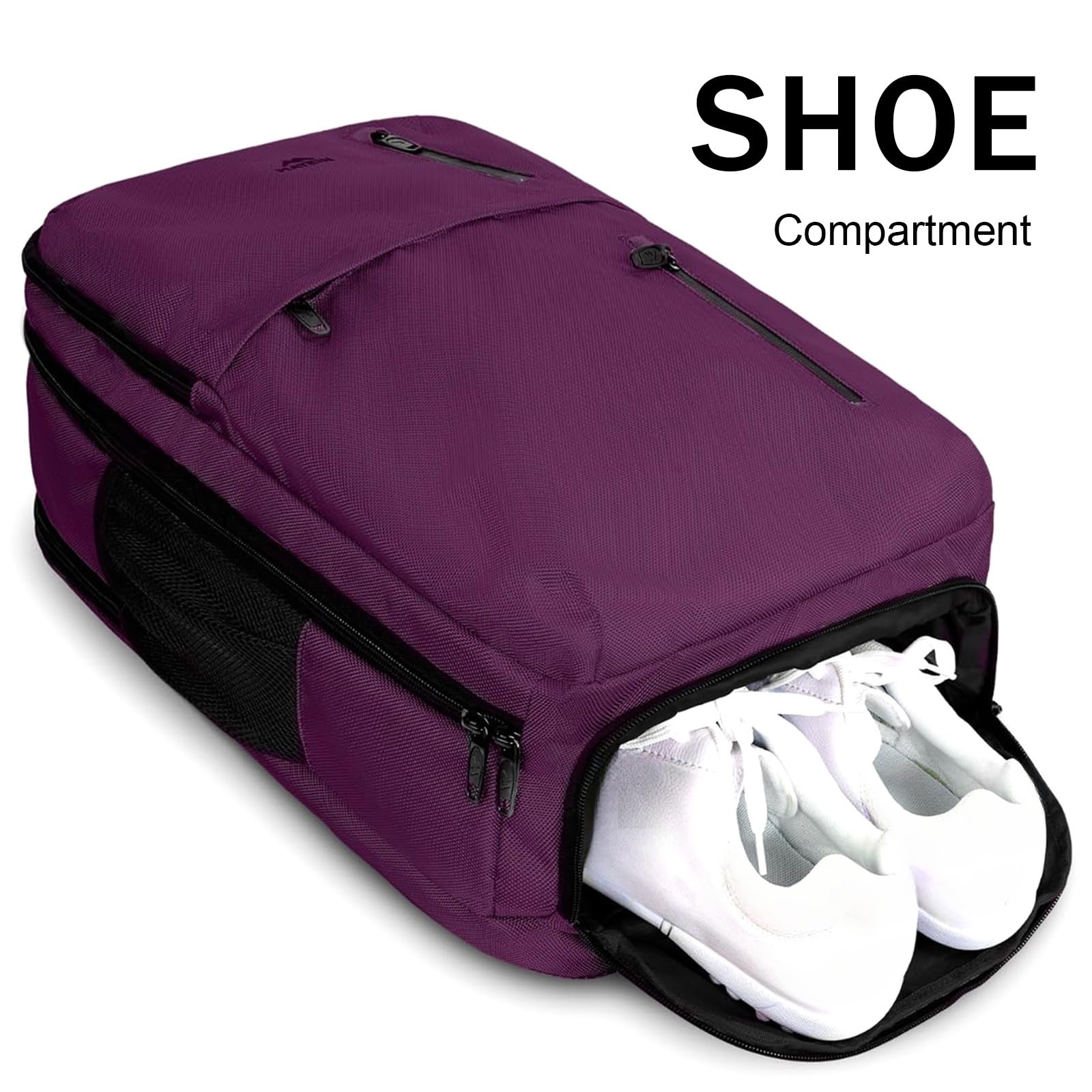 Foto 4 | Mochila De Viaje Matein Large 45l Para Mujer Con Puerto Usb Morada - Venta Internacional.