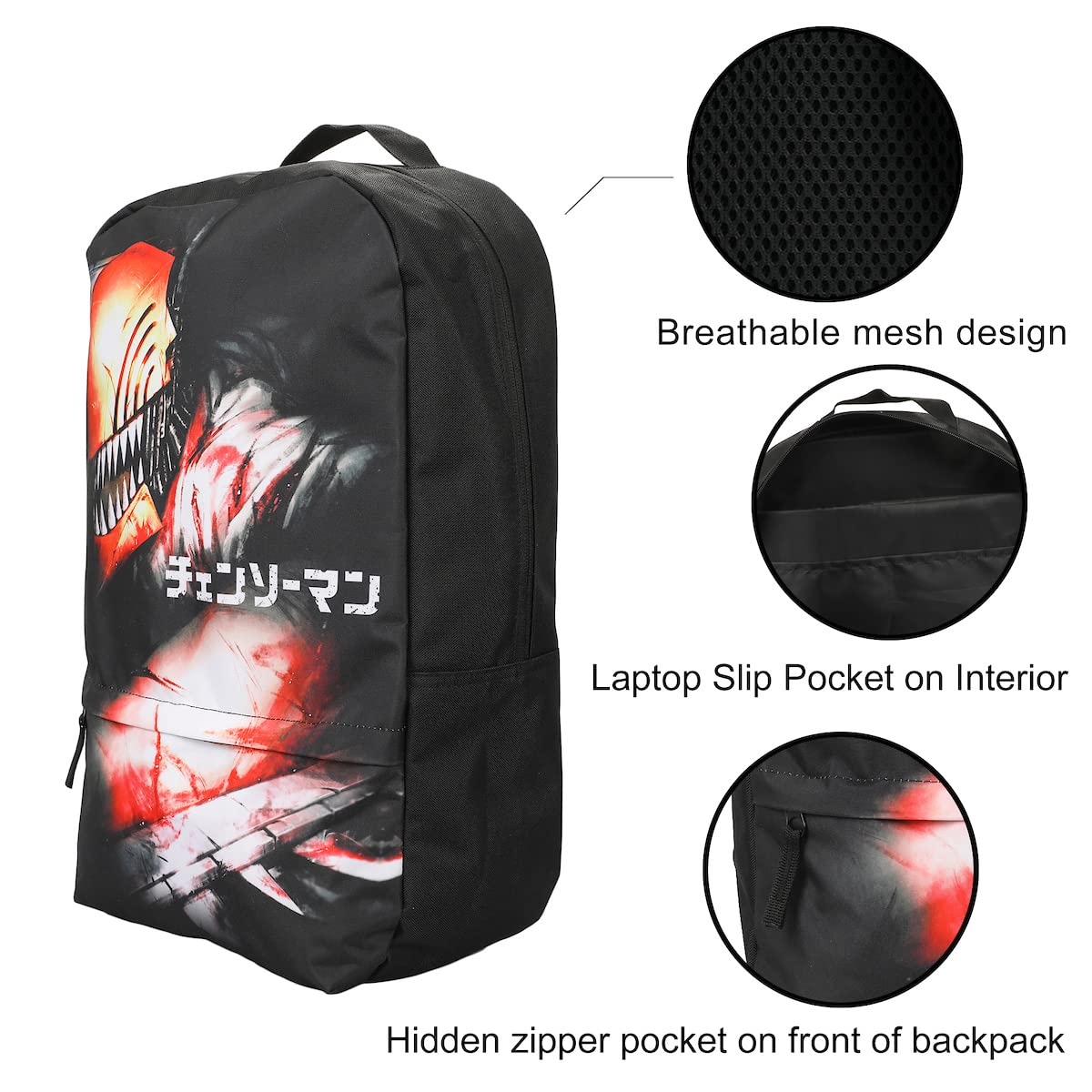 Foto 8 pulgar | Mochila Bioworld Chainsaw Man Denji Black  Unisex  Para Adultos - Venta Internacional.