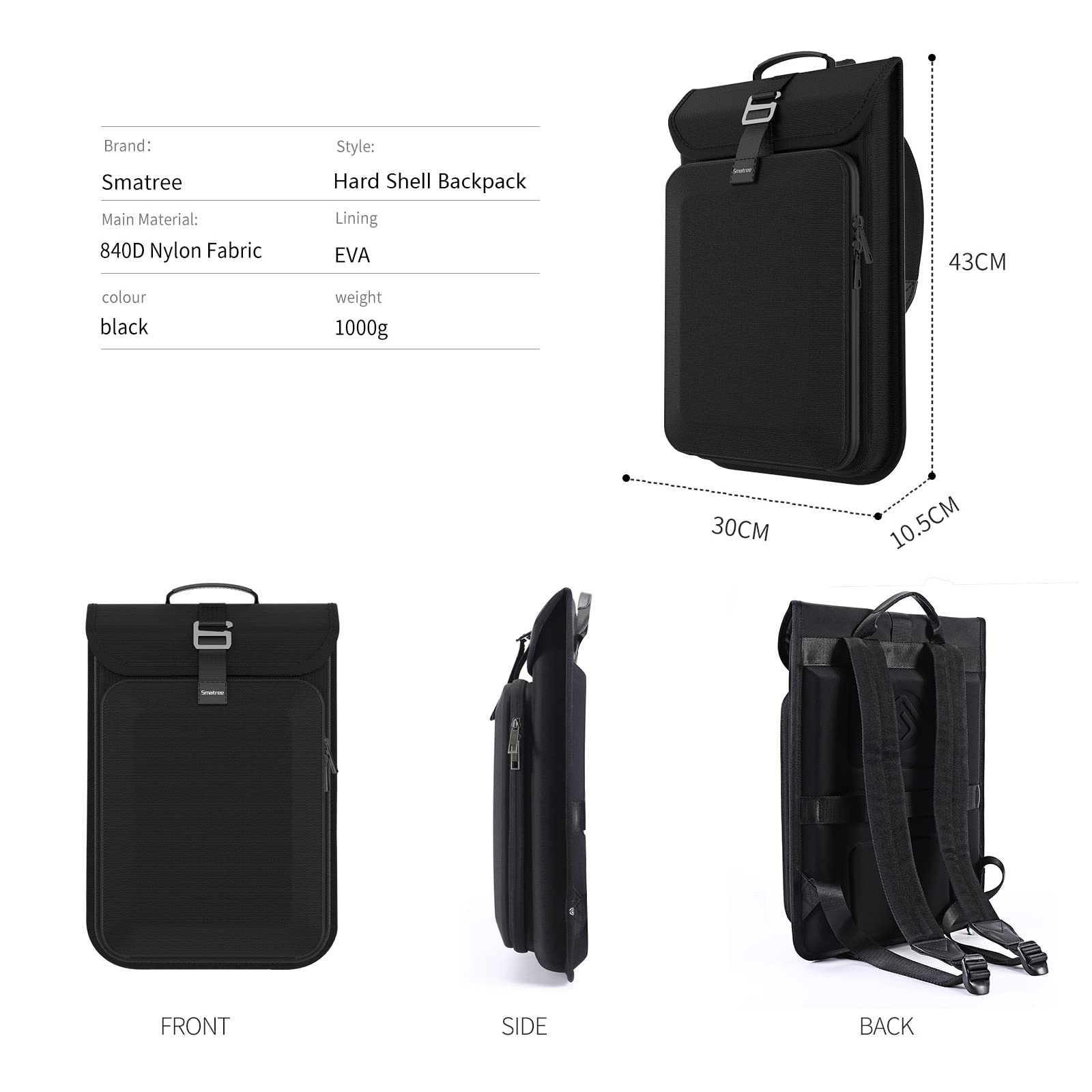 Foto 6 pulgar | Mochila Para Portátil Smatree Upgrade Hard Para Dell Xps 15 De 15 6 Pulgadas - Venta Internacional.