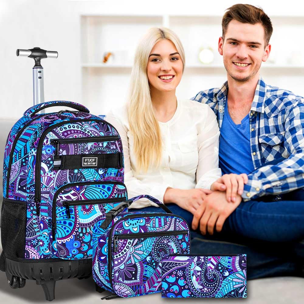 Foto 2 | Mochila Rodante Agsdon Para Niñas Y Mujeres De 21 Pulgadas Con Ruedas - Venta Internacional.