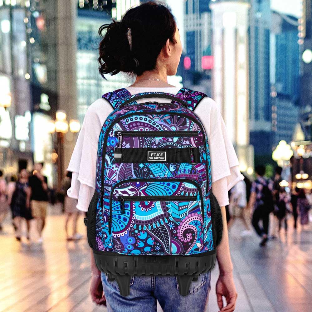 Foto 4 pulgar | Mochila Rodante Agsdon Para Niñas Y Mujeres De 21 Pulgadas Con Ruedas - Venta Internacional.