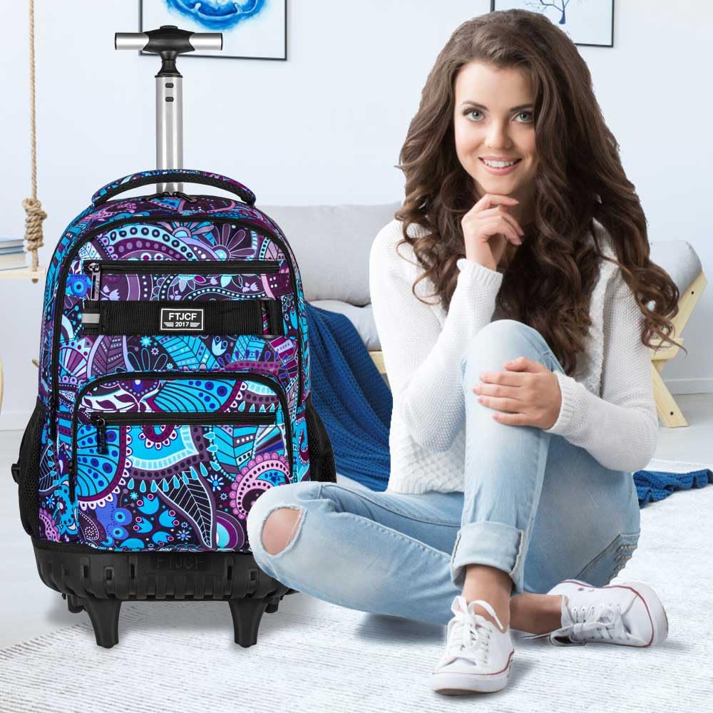 Foto 7 | Mochila Rodante Agsdon Para Niñas Y Mujeres De 21 Pulgadas Con Ruedas - Venta Internacional.