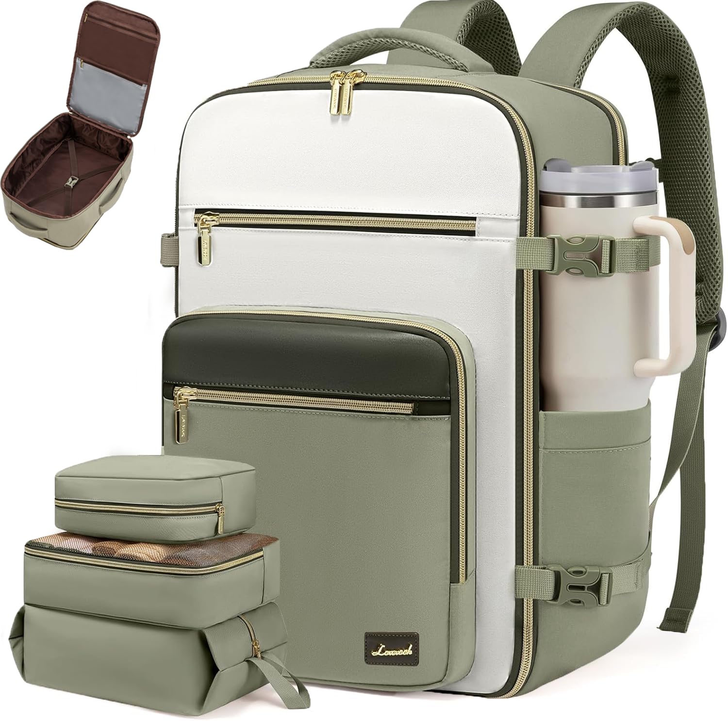 Foto 1 | Mochila De Viaje Lovevook De 40 Litros Para Mujer Con Compartimento Para Portátil De 17 Pulgadas - Venta Internacional.
