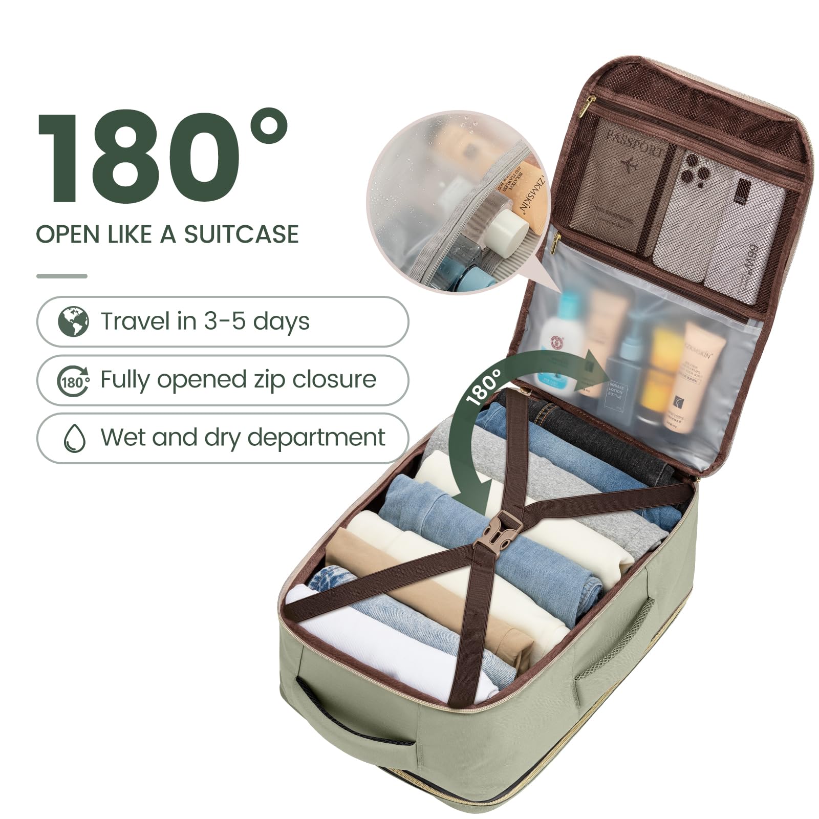 Foto 3 | Mochila De Viaje Lovevook De 40 Litros Para Mujer Con Compartimento Para Portátil De 17 Pulgadas - Venta Internacional.