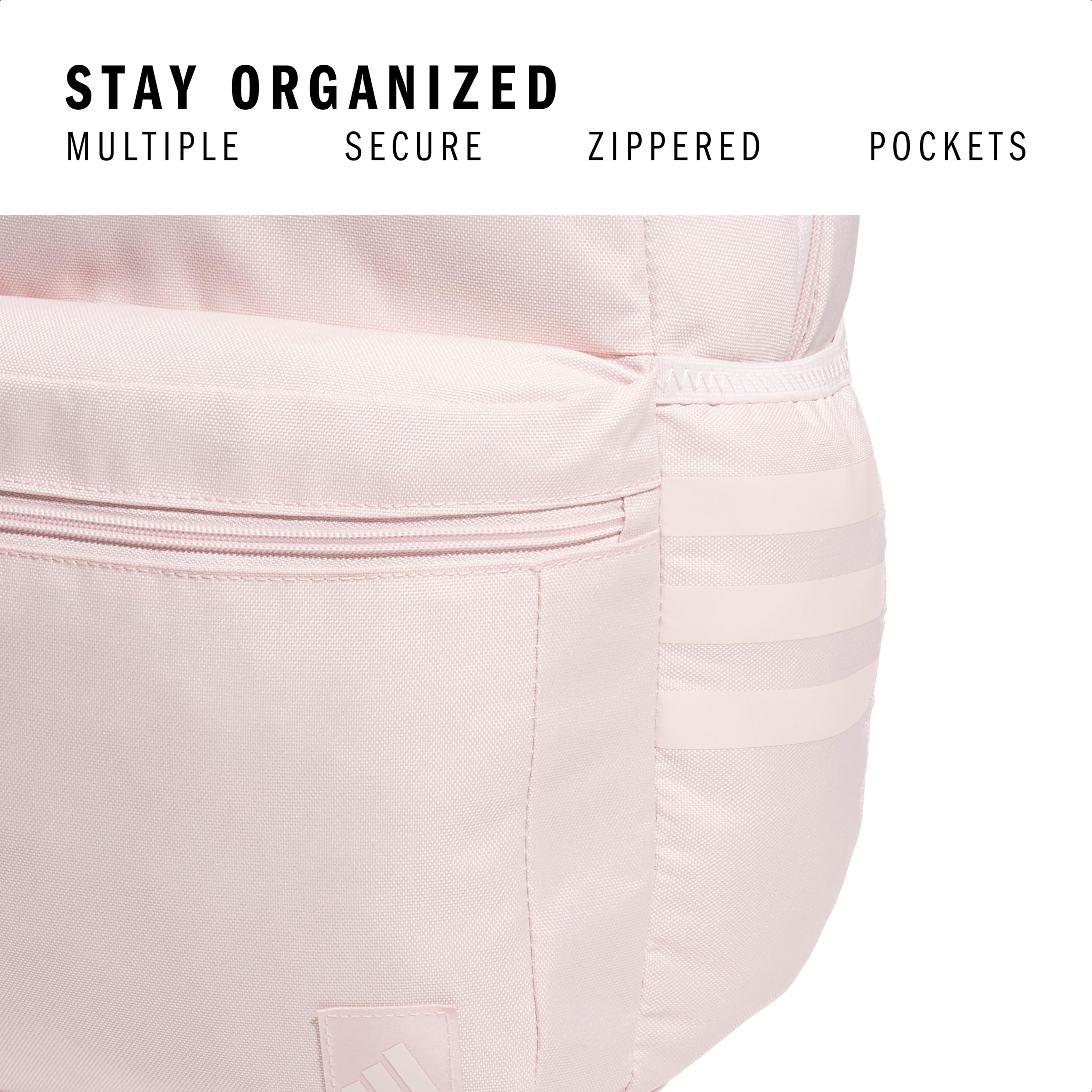 Foto 3 | Mochila Adidas 3-stripe Classic Para Hombre Y Mujer  Color Rosa Arenoso - Venta Internacional.