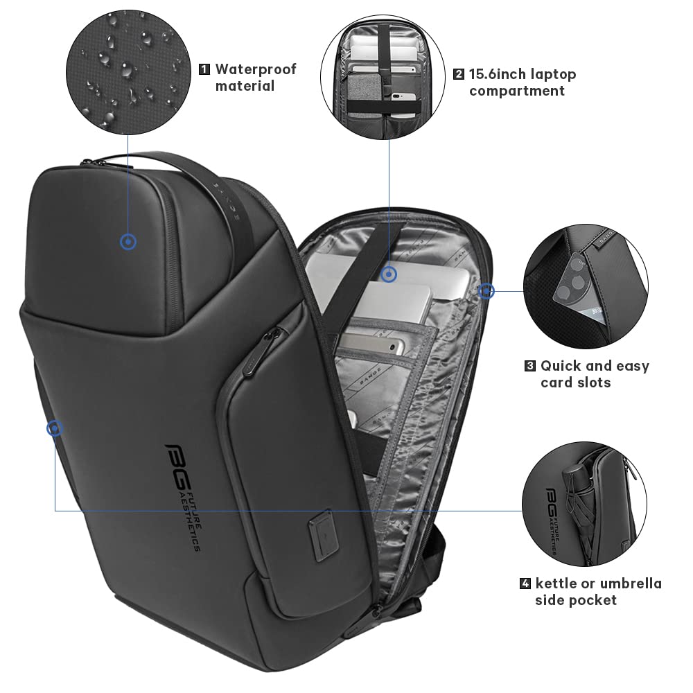 Foto 3 pulgar | Mochila Bange Smart Business Laptop 15.6 Pulgadas A Prueba De Agua - Venta Internacional.