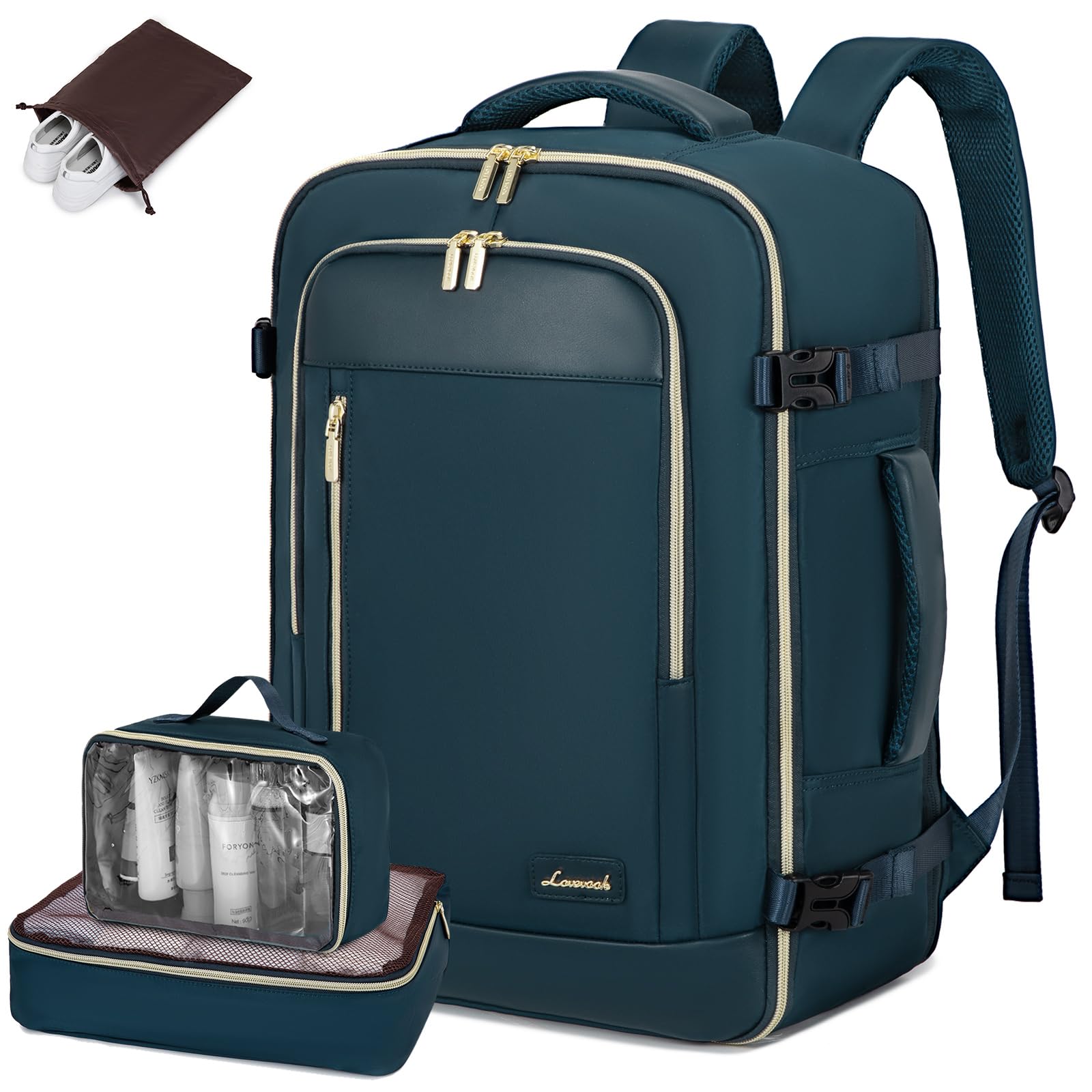 Foto 2 pulgar | Mochila De Viaje Lovevook De 45 Litros Con 3 Cubos De Embalaje  Azul  45 X 30 X 20 Cm - Venta Internacional.