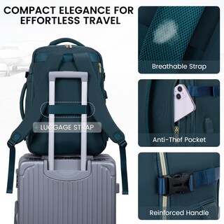 Foto 4 | Mochila De Viaje Lovevook De 45 Litros Con 3 Cubos De Embalaje Azul 45 X 30 X 20 Cm - Venta Internacional.