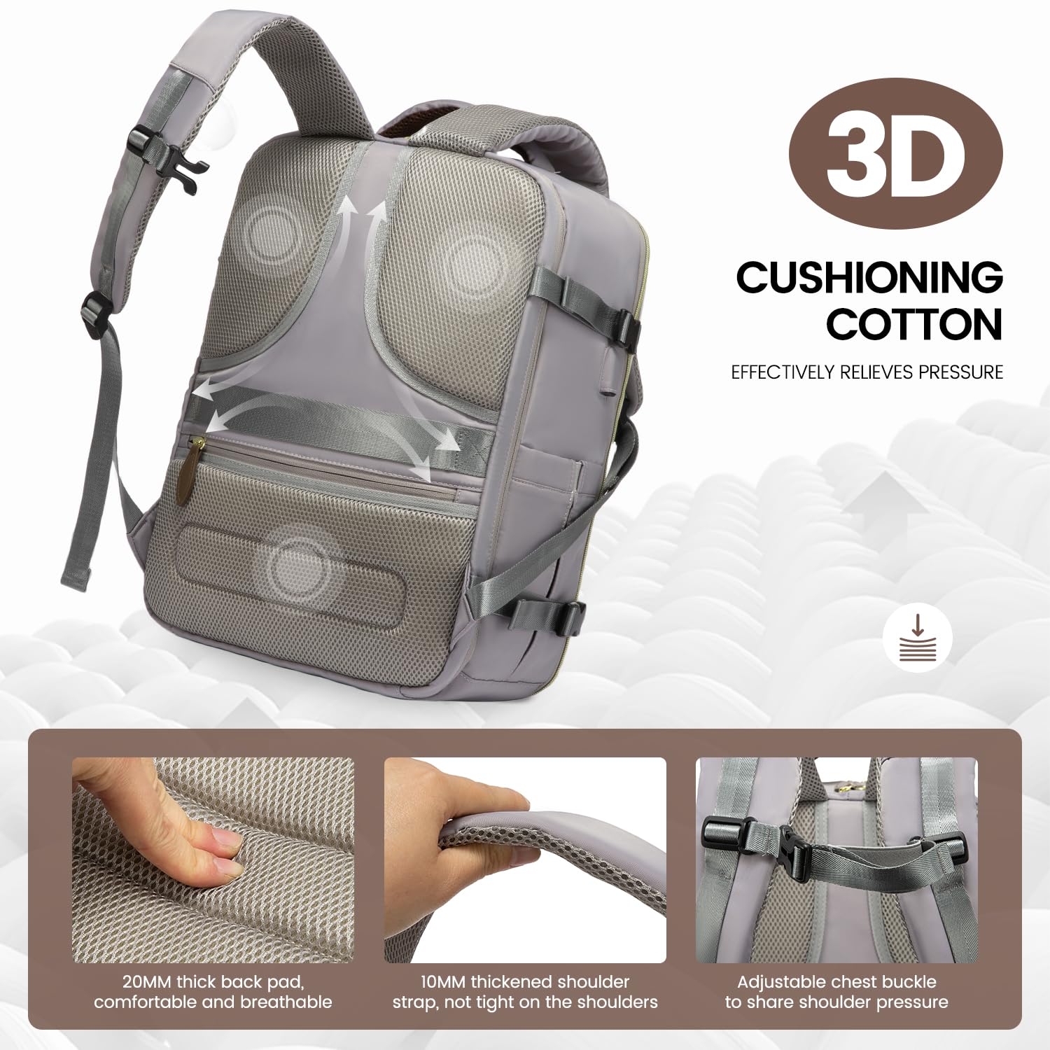 Foto 4 pulgar | Mochila De Viaje Lovevook De 40 Litros Para Mujer Con Cubos De Embalaje De 17 Pulgadas - Venta Internacional.