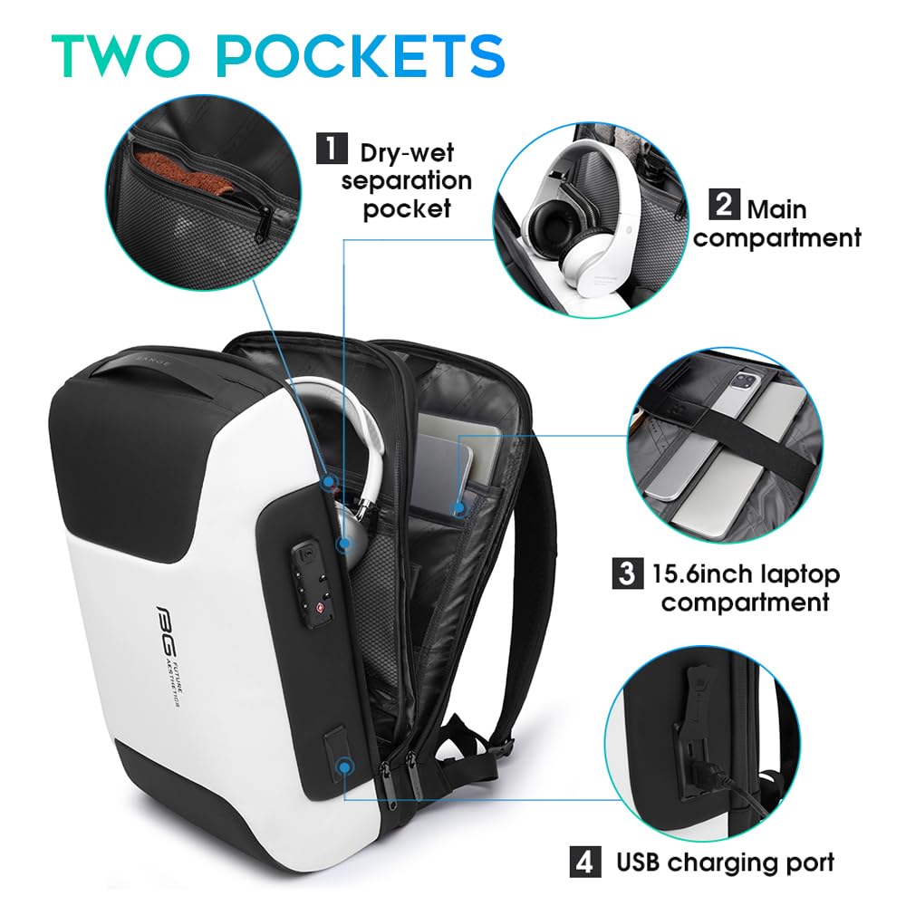 Foto 2 | Mochila Para Portátil Bange Business Con Capacidad Antirrobo De 15 6 Pulgadas - Venta Internacional.