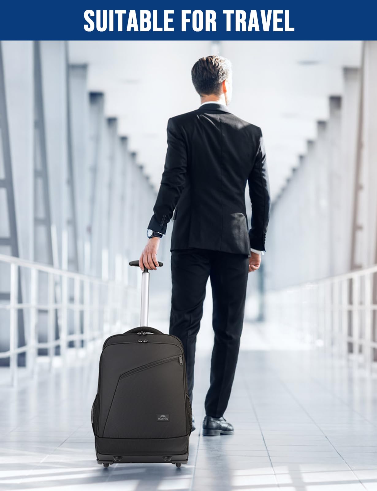 Foto 7 | Mochila Rodante Matein Carry On Luggage De 17 Pulgadas Con Ruedas - Venta Internacional.