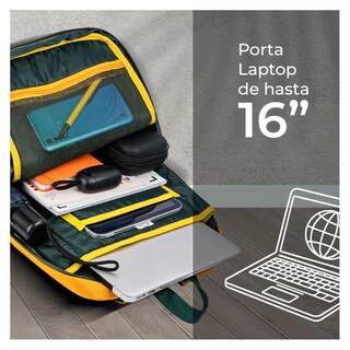 Foto 6 | Mochila Para Laptop 16” Techzone Tzlbp26-g Rainbow Amarillo