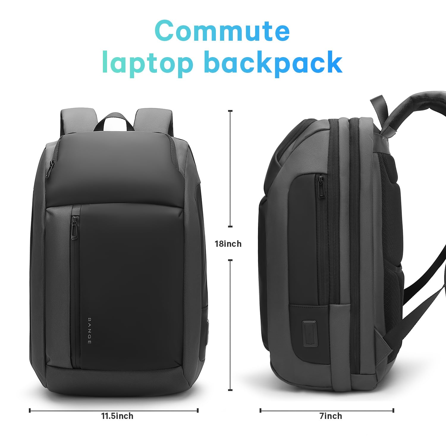 Foto 3 | Mochila De Viaje Bange Overnight Para Portátil De 15.6 Pulgadas  Gris - Venta Internacional.