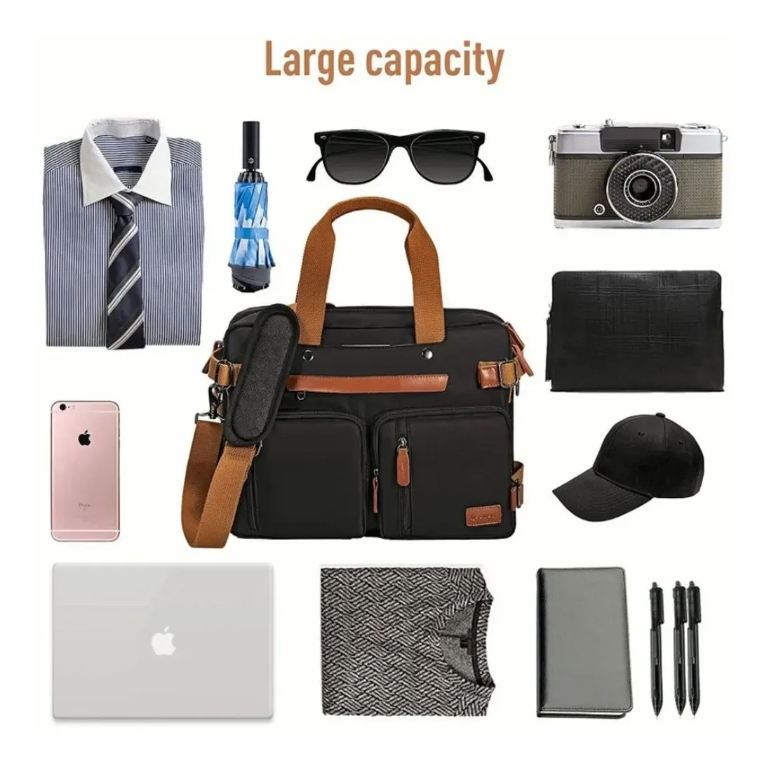 Foto 3 | Maletín Malubero color Negro Combinación Portátil 17.3 Bolsa Hombro 3 en 1