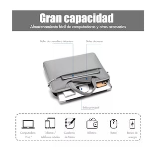 Foto 4 | Maletín para Laptop de 15 Pulgadas Eo Safe Imports ESI-6448 color Gris