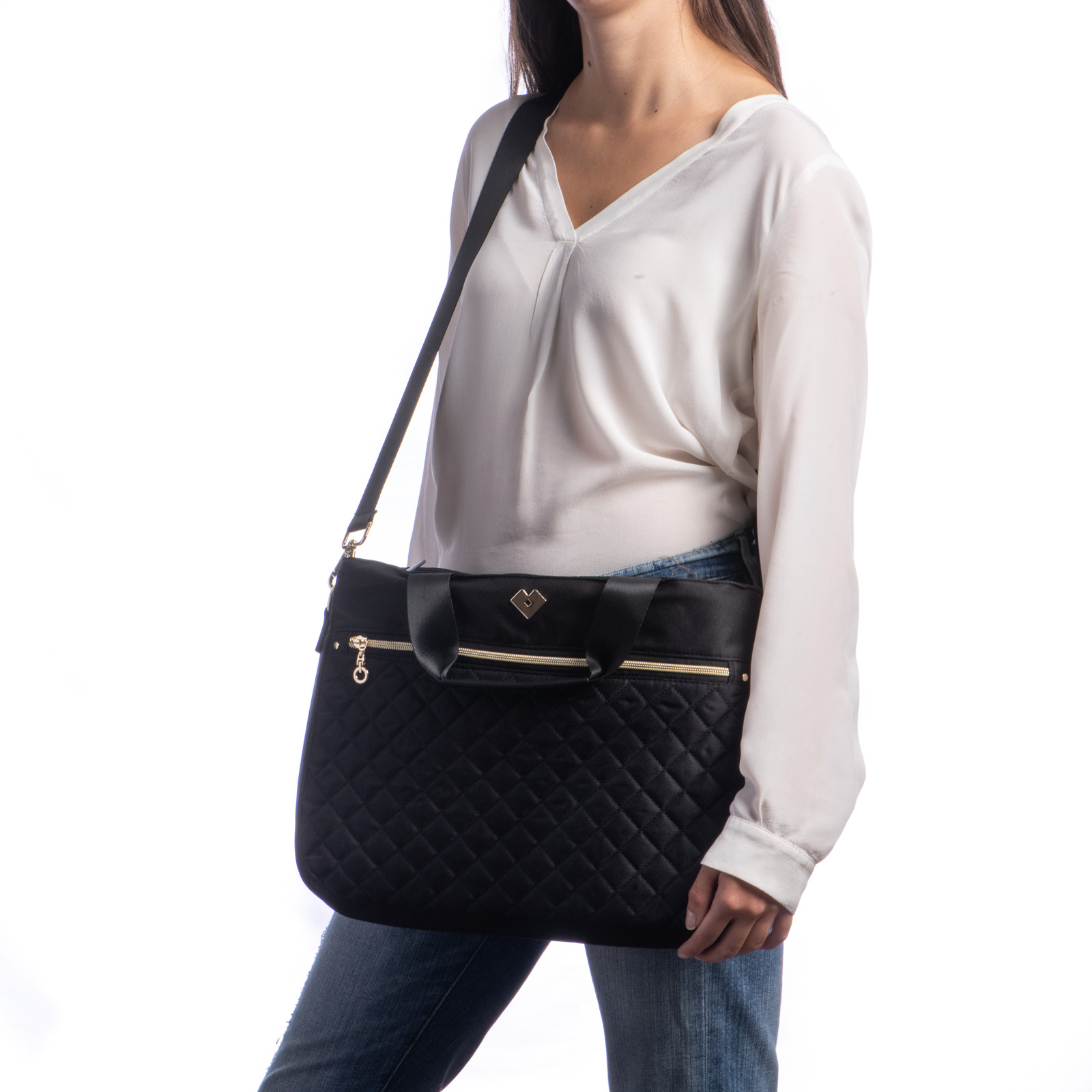 Foto 6 pulgar | Bolsa Tote para Laptop LuckyLy Jessy color Negro hasta 15.6 Pulgadas de Mujer