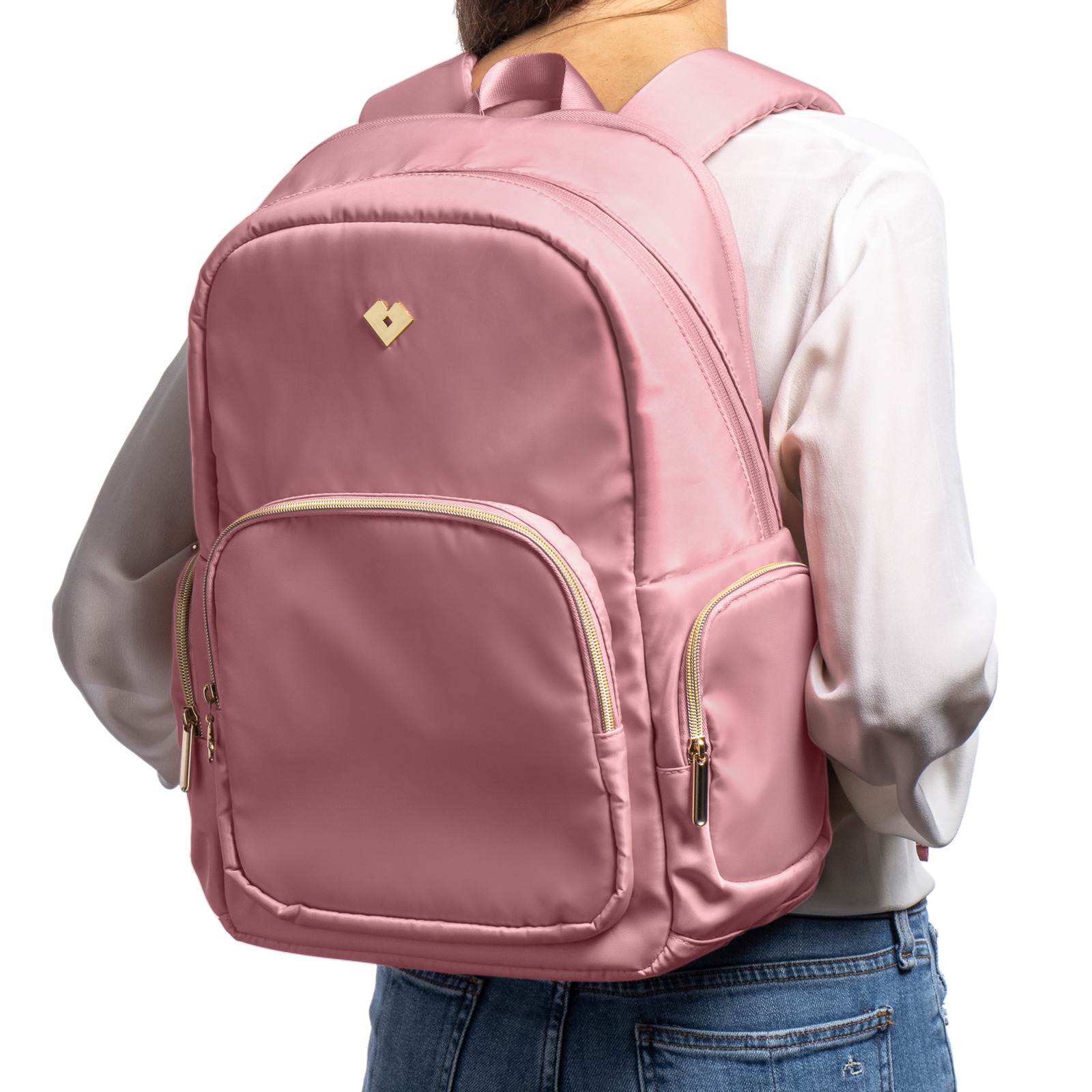 Foto 5 | Mochila para Laptop Hasta 15.6" Luckyly color Rosa