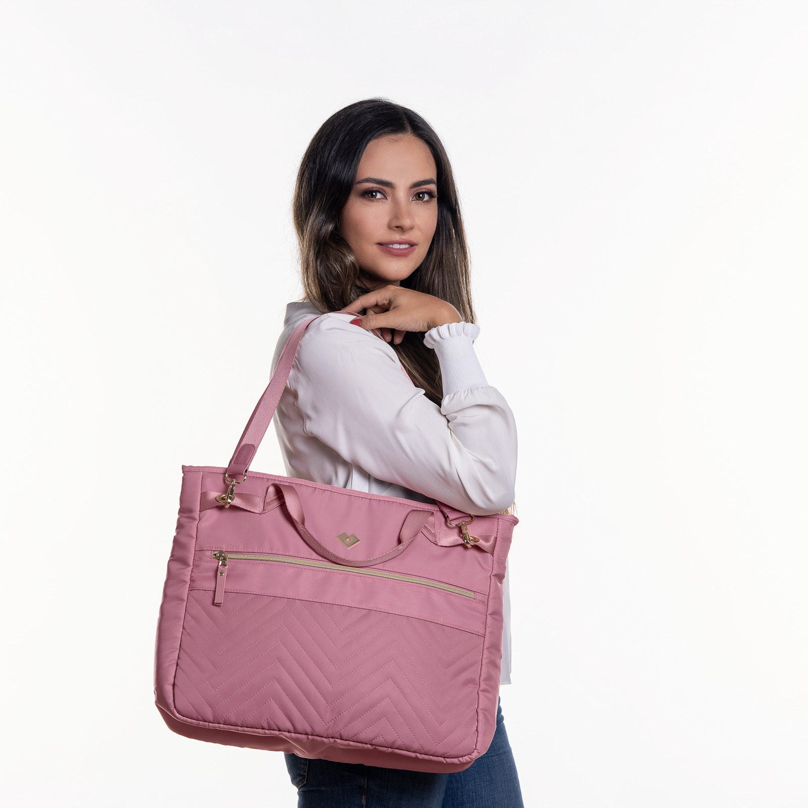 Foto 4 | Bolsa para Laptop Hasta 15.6" Luckyly color Rosa