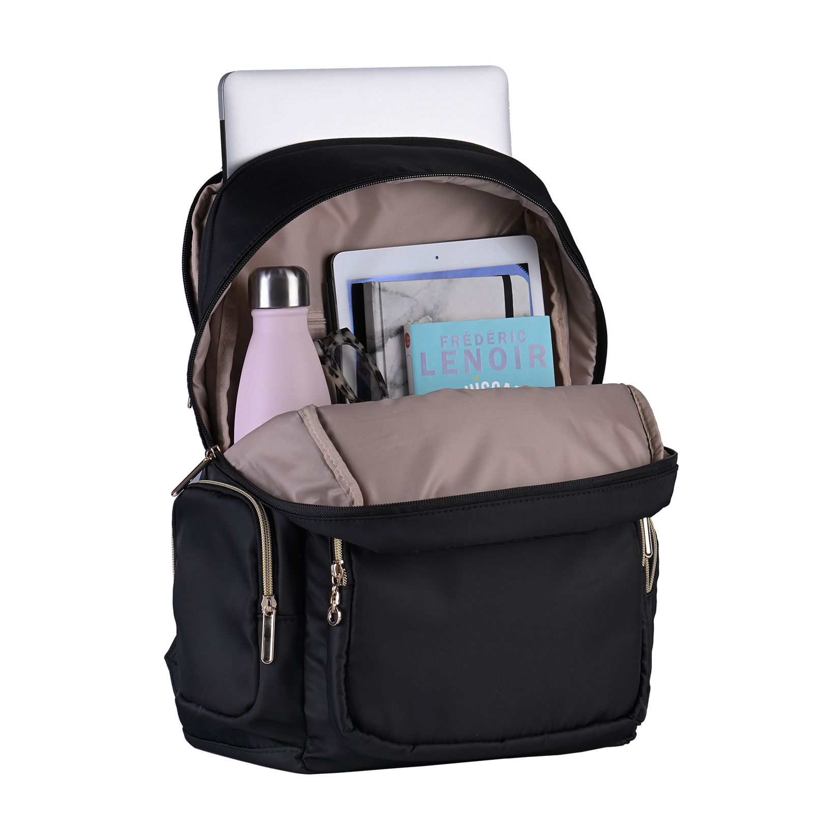 Foto 4 pulgar | Mochila para Laptop Hasta 15.6" Luckyly color Negro