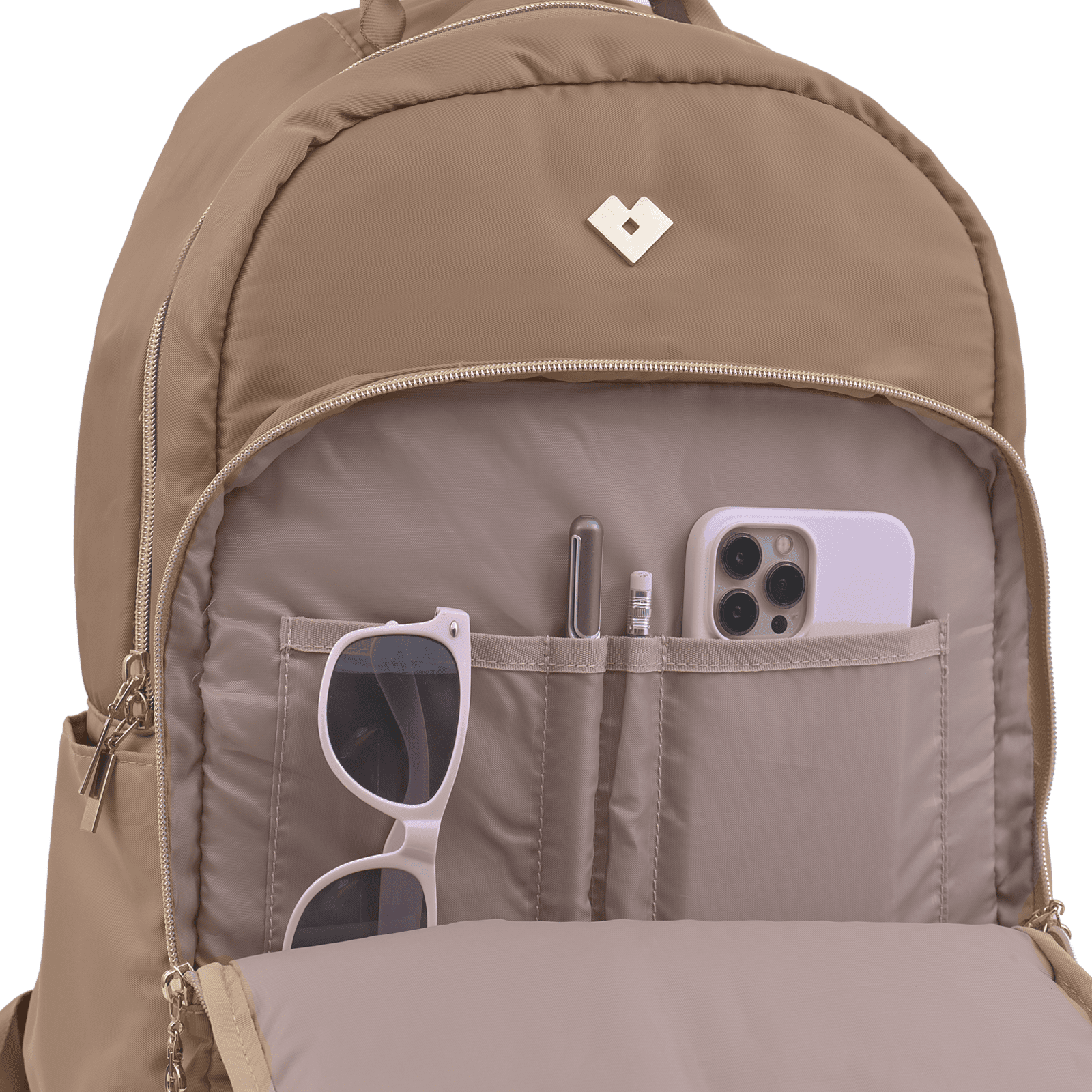 Foto 5 pulgar | Mochila para Laptop Hasta 16 Pulgadas Luckyly Joyce Beige