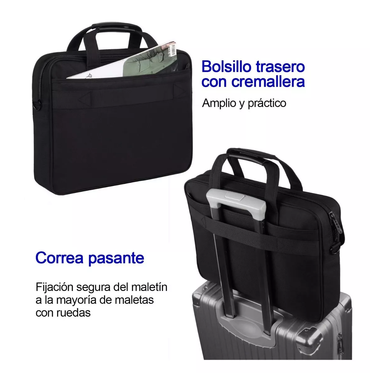 Foto 4 pulgar | Maletín Portafolio para Laptop de 15.6 " Impermeable Eo Safe Imports Esi-11500 Negro para Hombre