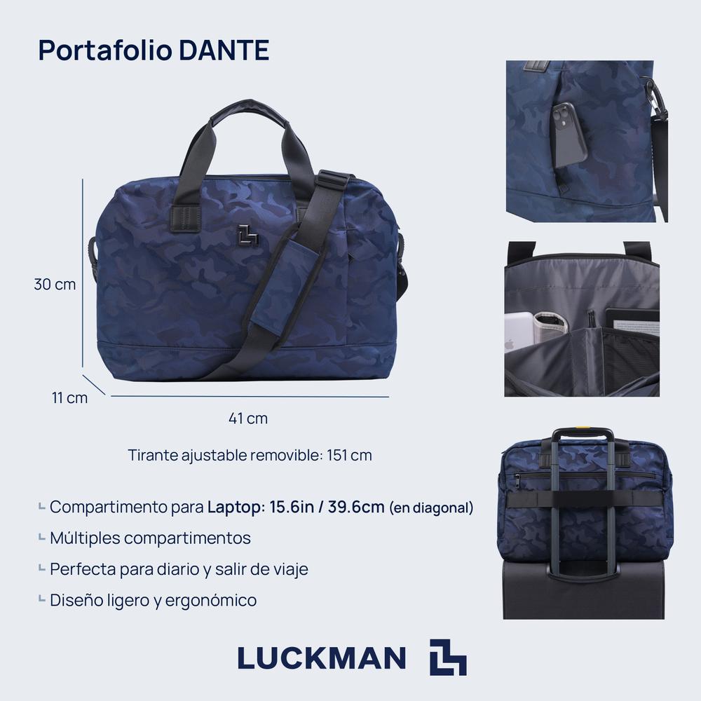 Foto 8 pulgar | Portafolio Ejecutivo Luckman para Laptop 15.6" Azul