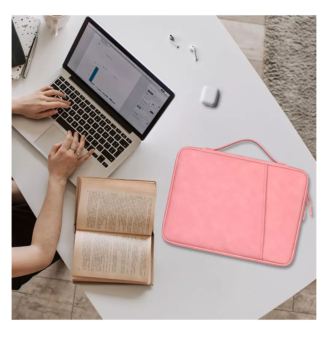 Foto 3 pulgar | Funda para Laptop Impermeable Belug Rosa