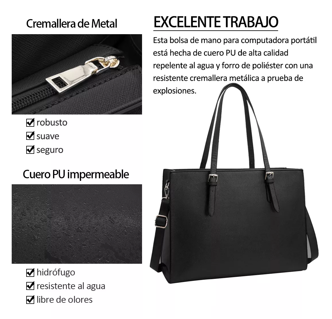Foto 3 pulgar | Bolsa Totes 15.6 Pulgadas Portafolios para Laptop de Mujer
