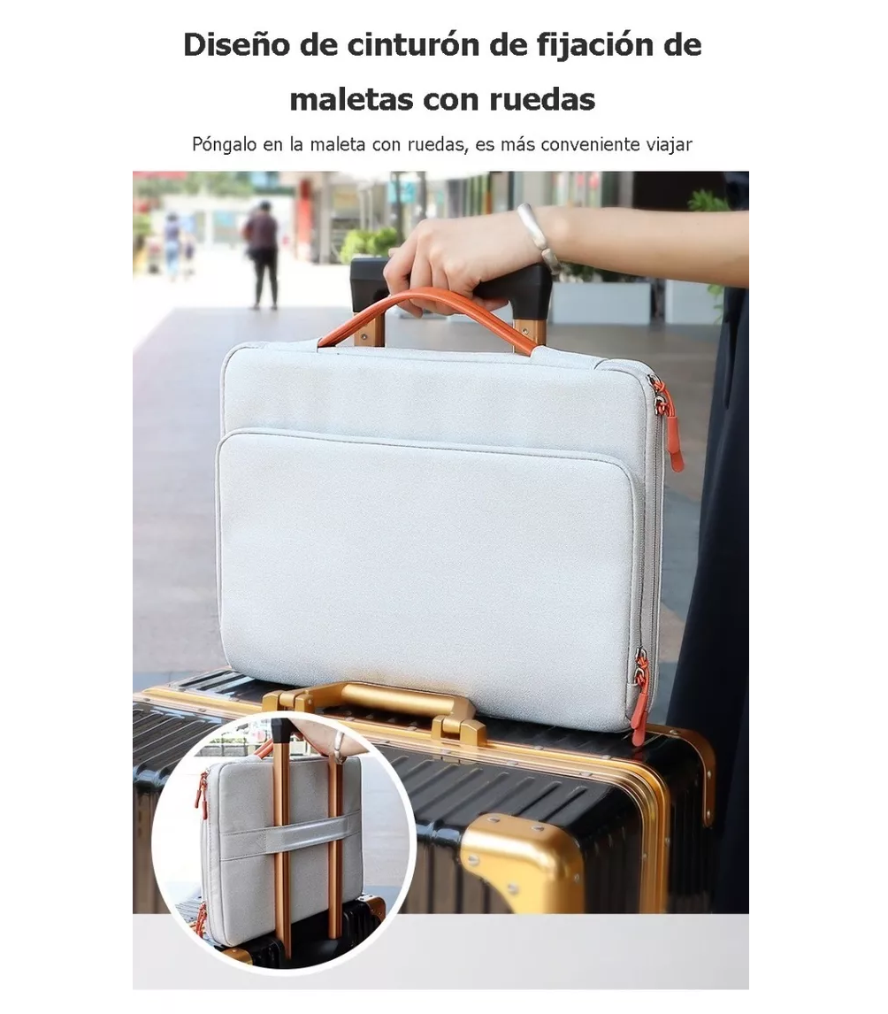 Foto 4 pulgar | Bolsa Protectora Impermeable Para Laptop De 15.6 Pulgadas Gris