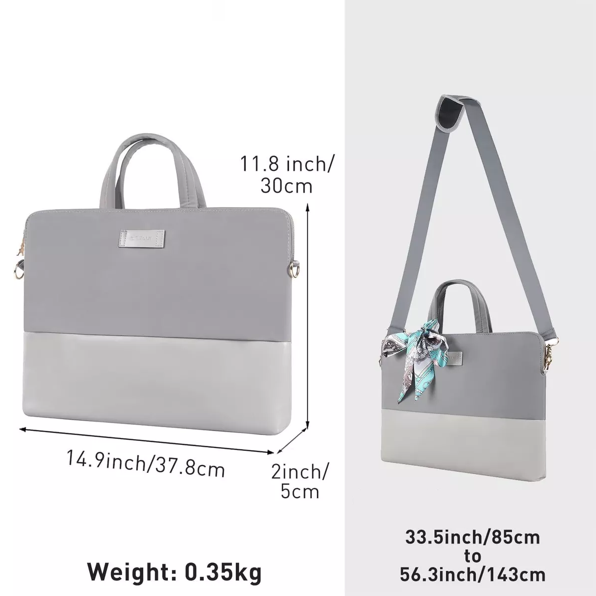 Foto 3 pulgar | Bolsa De Ordenador Portátil Para Mujer 15.6 Pulgadas Delgado Eo Safe Imports Esi-18233 Gris