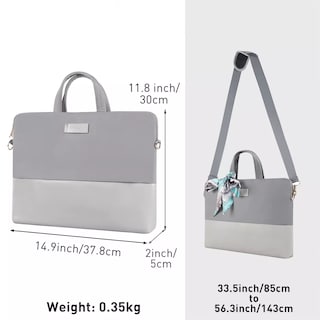 Foto 2 | Bolsa De Ordenador Portátil Para Mujer 15.6 Pulgadas Delgado Eo Safe Imports Esi-18233 Gris