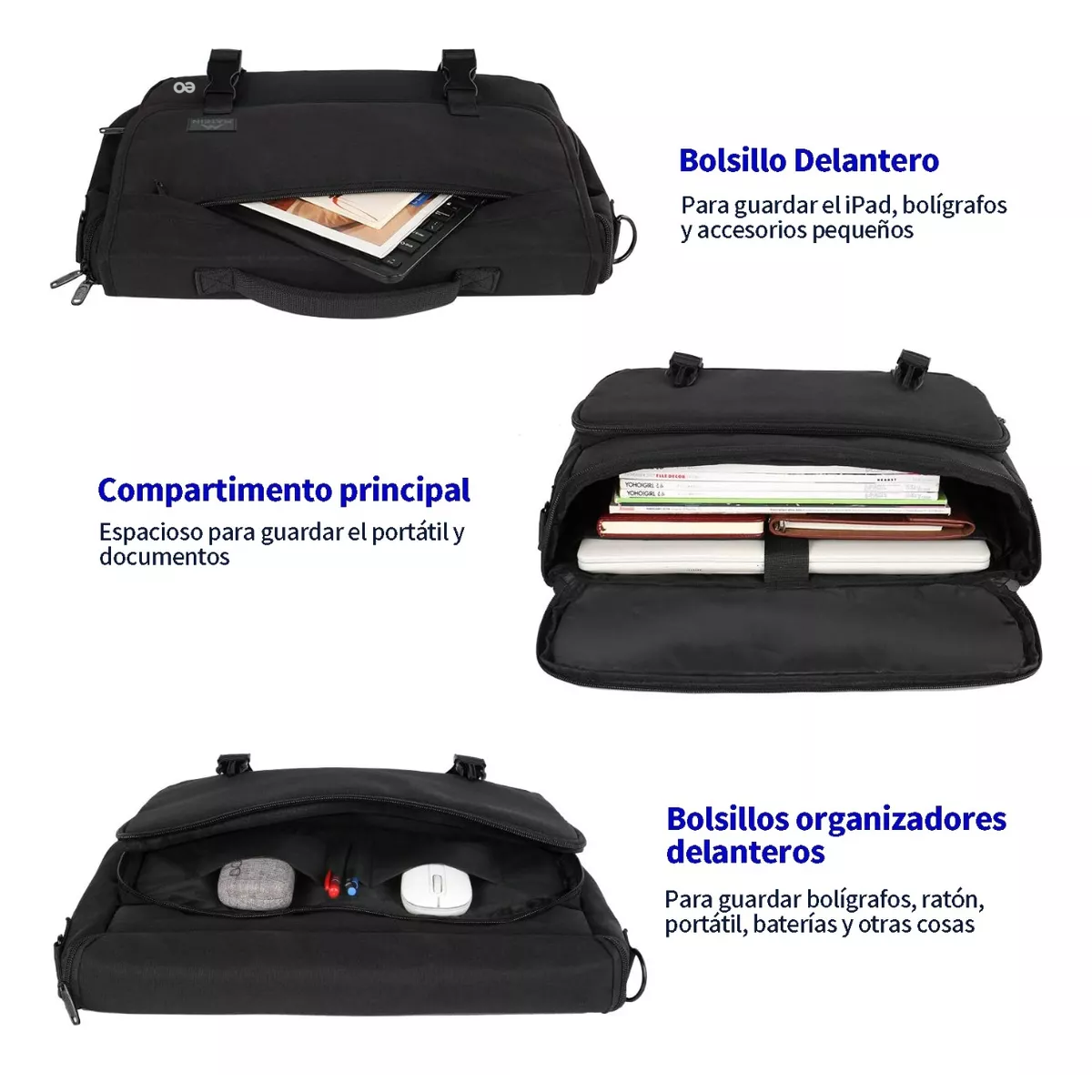Foto 4 pulgar | Maletin Portafolio Para Laptop 15.6 Pulgada Hombre Eo Safe Imports Esi-11516 Negro