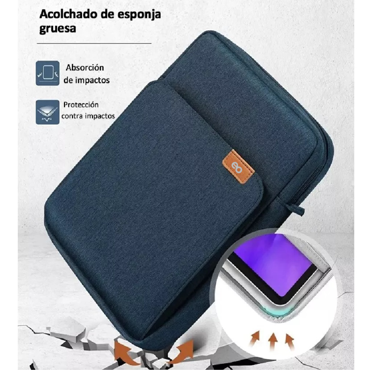 Foto 4 pulgar | Funda Porta Laptop Maletín Eo Safe Imports Esi-14423-1 Azul