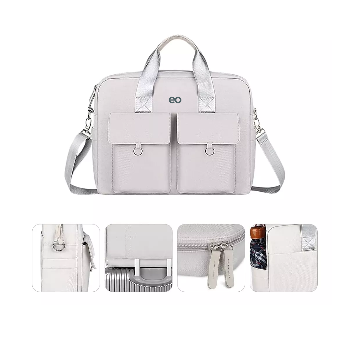 Foto 3 pulgar | Language Impermeable Maletin Bolsa Para Laptop De 15.6inch Dama Eo Safe Imports Esi-12475-1 Gris