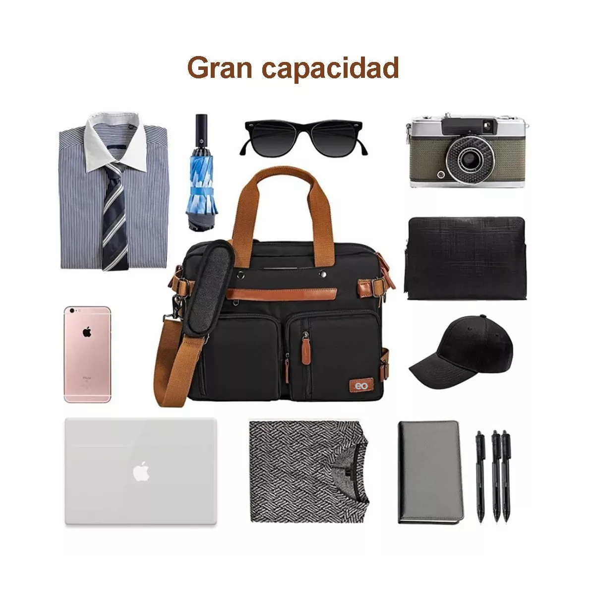 Foto 3 pulgar | Mochila Maletín Combinación Portátil Bolsa Hombro Eo Safe Imports Esi-5509-1 Negro
