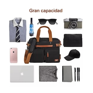 Foto 2 | Mochila Maletín Combinación Portátil Bolsa Hombro Eo Safe Imports Esi-5509-1 Negro