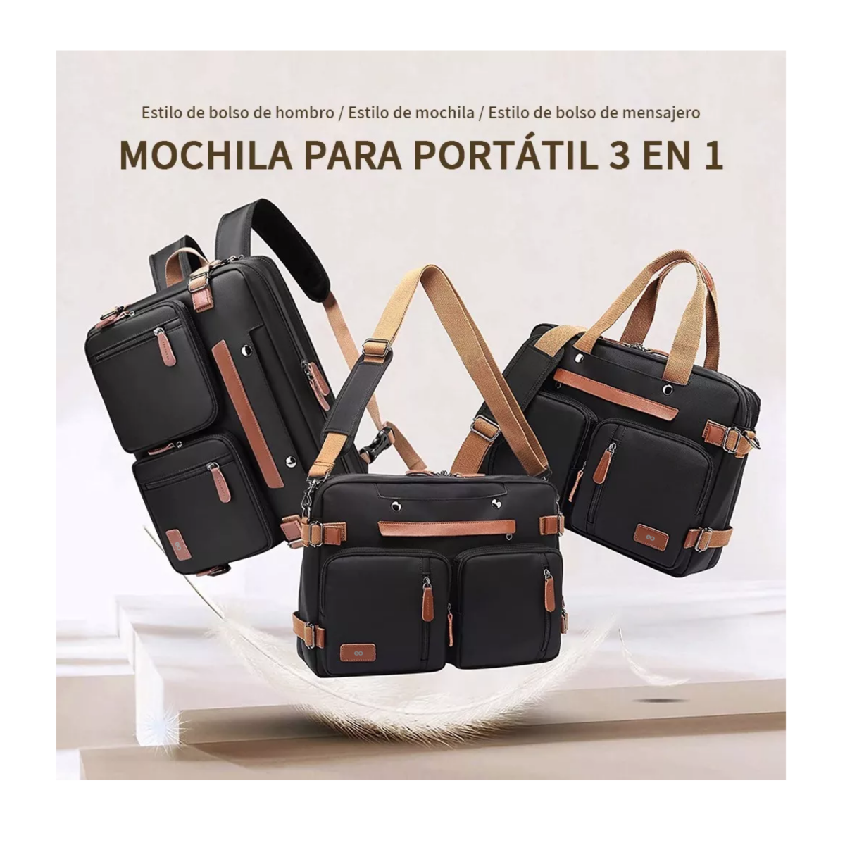 Foto 2 | Maletín Bolso Mensajero 3 En 1 Para Laptop Eo Safe Imports Esi-12476-1 Multicolor